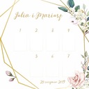 Svadobný hosťovský stôl plán doska 80x80 cm PVC 3mm