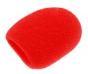 Mikrofónová hubka, veľký vonkajší priemer 65mm, červená