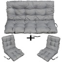 RATTAN nábytkové podsedáky 180x60x50 sada 2+1 oceľ