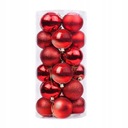 Červené čačky na vianočný stromček - 30 ks 6 cm