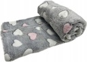 PRIKRÝVKA PRE PSA RUŽOVÉ SRDCE FLEECE 100x70 PRIKR
