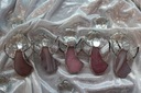 Tiffany vitrážových anjelikov SET 5 ks. Ružová