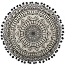Vankúš BOHO so strapcami, ozdobná MANDALA, 40 cm