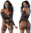 Erotické spodné prádlo bodystocking TOP + ŠORTKY set