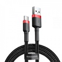 BASEUS USB C NYLONOVÝ RÝCHLONABÍJACÍ KÁBEL 2m ČERVENÝ