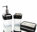 BIELA ​​glamour kúpeľňová súprava s BLACK PYRITE