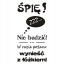 Nápis na stene spálne Spím, nevstávaj... 225