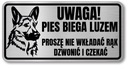 Znak psa Pozor - nemecký ovčiak