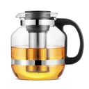 SKLENENÁ DŽVNA S NÁPAROM NA KÁVU A ČAJ VEĽKÝ NÁDRŽ NA BYLINKY 2,6L