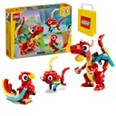 LEGO CREATOR 3v1 31145 - RYBA ČERVENÝ DRAK FÉNIX + PAPIEROVÁ TAŠKA LEGO