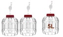 3 x nerozbitná, multifunkčná fermentačná nádoba, 5 l Browin 5000 ml