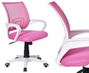 Kancelárska stolička FB-BIANCO, biela a ružová