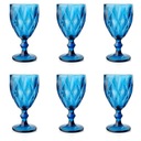 Sada pohárov na víno 250ml ELISE BLUE - 6 ks