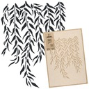 Šablóna na maľovanie MULTIPLE M 43x64cm Stromčeky KRÉMOVKY List WEEPING WILOW