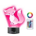 3D LED nočná lampa Fox Darček Názov Fox