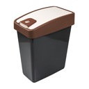 Odpadkový kôš Magne s výklopným vekom, 45L, hnedý