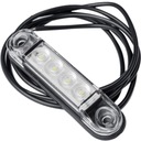 Biela HORPOL LD 2327 LED obrysová lampa, typ SLIM, s káblom 0,5 m