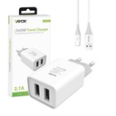 RÝCHLA VÝKONNÁ SIEŤOVÁ NABÍJAČKA 2x USB PRE IPHONE + USB C KÁBEL