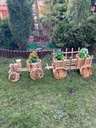 drevený vozíkový traktor