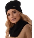ČIAPKA + SUKŇA na fleece, teplá súprava, ČIERNA K1