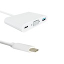 Qoltec adaptér USB 3.1 typu C samec | VGA samica +