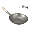 Profesionálny wok z uhlíkovej ocele s plochým dnom, priemer Ø 35 cm