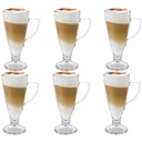 SADA 6 KUSOV POHÁROV 250ML NA ČAJ KÁVA LATTE