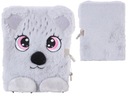 WŁOCHATY 3D diár s visiacim zámkom Włochacz KOALA 96 strán plyšový ZÁPISNÍK A5