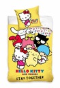 Bavlnené detské obliečky Yellow Hello Kitty 140x200 cm