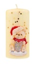 ARTMAN Christmas Teddy dekoračná sviečka - drievka