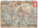 Educa Puzzle 1500 Politická retro mapa sveta