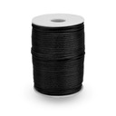 Polyester String, na vytváranie šperkov, čierna, 2 mm, 85 m/spula
