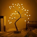 LED LAMPA BONSAI STROM TEPLÉ BIELE A ZLATÉ LISTY