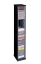 Stojan na CD 60 diskov polica do knižnice MONTOVANÁ Čierna
