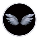 okrúhla plážová osuška cupid wings print
