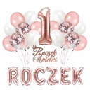 Sada BALÓNOV VÝROČIE číslo 1 narodeniny ROSE GOLD