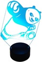 3D LED NOČNÁ LAMPA KUNG FU PANDA FARBA USB DIAĽK