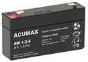 BATÉRIA AGM VRLA ACUMAX AM 1,3Ah 6V 1,3-6 POKLADŇA BATÉRIA