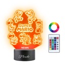 3D LED nočná lampa Darček s menom Super Mario Bros