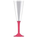 Plastové POHÁRE NA ŠAMPANSKÉ, koralové, 160ml x10