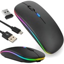 BEZDRÔTOVÁ, TICHÁ MYŠ BLUETOOTH PRE LAPTOP S PODSVIETENÍM RGB