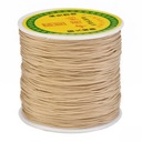 Nylon String sa opliekol na vytvorenie šperkov, béžovej, 0,8 mm, 90 m/cievka