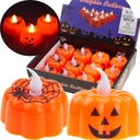 SVIEČKY TEKVINY LED HALLOWEENSKÉ SVIETIDLÁ DEKORÁCIE SÚPRAVA 12 NABAT.