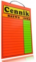 CENNÍK LAMINOVANÝ A3 FAREBNÝ CENNÍK