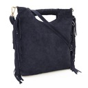 Semišová taška so strapcami, NAVY MODRÁ
