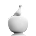Váza s vtáčikom Marek Kotarba, porcelánová keramika