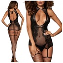 BODYSTOCKING dámska spodná bielizeň NET sieťovaný overal s čipkou