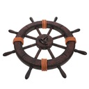 1ks Drevené znamenia Loď Circle Ornament