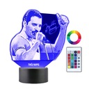 3D LED nočná lampa Freddie Mercury Darček Meno