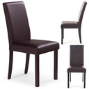 MILLO Wenge hnedá kožená stolička do obývačky